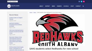 
                            8. SAHS students select Redhawks for new school mascot - Greater ...