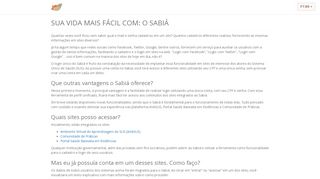 
                            2. Saiba Mais - SABIÁ Login - login.sabia.ufrn.br
