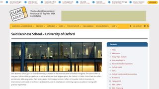 
                            9. Saïd Business School - University of Oxford - Clear Admit