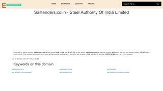 
                            5. Sailtenders.co.in: Steel Authority Of India Limited