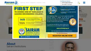 
                            10. Sairam Group of Institutions | Sri Sairam Engineering ...