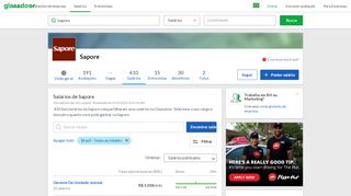 
                            2. Salários da Sapore | Glassdoor.com.br