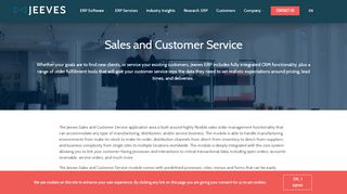 
                            8. Sales and Customer Service | Jeeves ERP