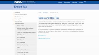 
                            1. Sales and Use Tax | Department of Finance and Administration