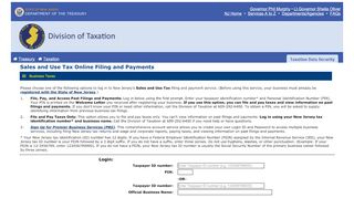 
                            5. Sales and Use Tax Login - New Jersey Division of Labor Graphic
