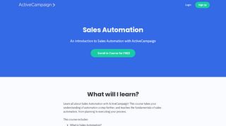 
                            7. Sales Automation | ActiveCampaign