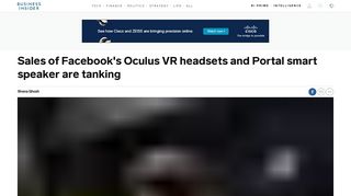 
                            4. Sales of Facebook's Oculus VR headsets and Portal smart speaker ...