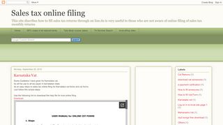 
                            8. Sales tax online filing: Karnataka Vat - Blogger