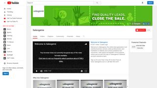 
                            7. Salesgenie - YouTube