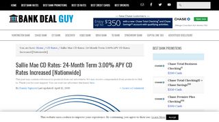 
                            2. Sallie Mae CD Rates: 24-Month Term 3.00% APY CD Rates ...