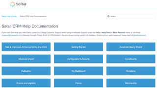 
                            3. Salsa CRM Help Documentation – Salsa Help Center