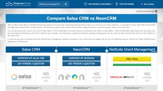 
                            9. Salsa CRM vs NeonCRM 2019 Comparison | FinancesOnline