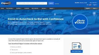 
                            6. Salvage Car Auction - AutoCheck Report - Copart USA