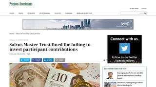 
                            8. Salvus Master Trust fined for failing to invest participant contributions