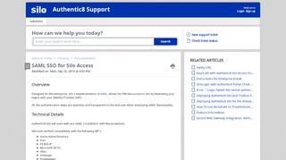 
                            8. SAML SSO for Silo Access : Authentic8 Support