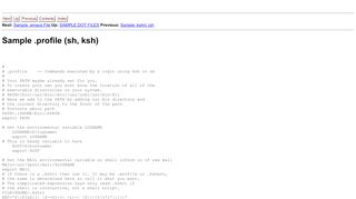 
                            5. Sample .profile (sh, ksh) - Physics | | Oregon State University