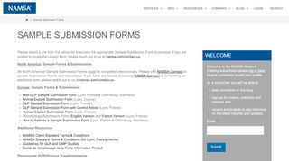 
                            4. Sample Submission Forms - NAMSA
