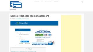 
                            6. Sams credit card login mastercard - Credit card