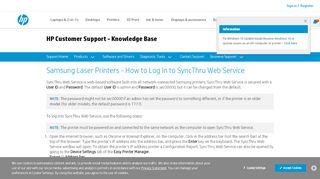 
                            1. Samsung Laser Printers - How to Log In to SyncThru Web ...