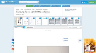 
                            8. Samsung Xpress M2875FD Specification - ManualsLib