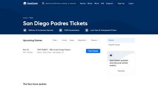 
                            6. San Diego Padres ⚾️ Tickets | SeatGeek