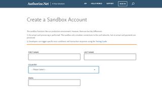 
                            2. Sandbox Account - Authorize.net Developer