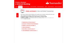 
                            7. Santander - Como Acessar