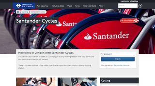 
                            6. Santander Cycles - Transport for London