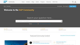 
                            1. SAP Community | SAP