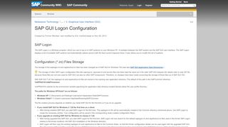 
                            9. SAP GUI Logon Configuration - SCN Wiki