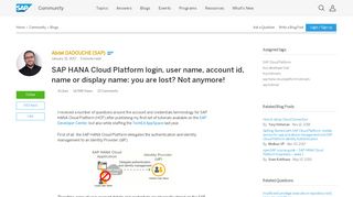 
                            1. SAP HANA Cloud Platform login, user name, …