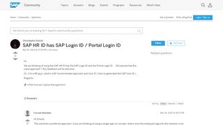 
                            4. SAP HR ID has SAP Login ID / Portal Login ID - SAP Archive