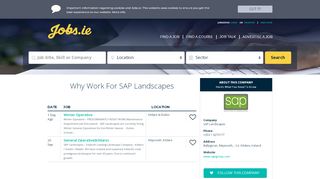 
                            3. SAP Landscapes is hiring. Apply now. - Jobs.ie - Jobs in ...