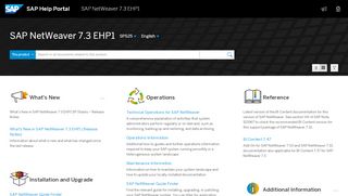 
                            7. SAP NetWeaver 7.3 EHP1 - SAP Help Portal