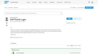 
                            7. SAP Portal Login - SAP Q&A