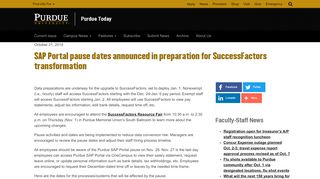 
                            6. SAP Portal pause dates announced in preparation ... - Purdue University