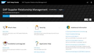 
                            5. SAP Supplier Relationship Management - help.sap.com