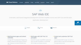 
                            8. SAP Web IDE | SAP Cloud Platform