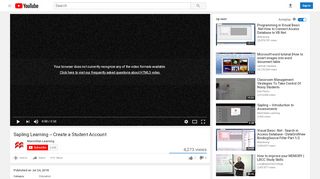 
                            9. Sapling Learning -- Create a Student Account - YouTube