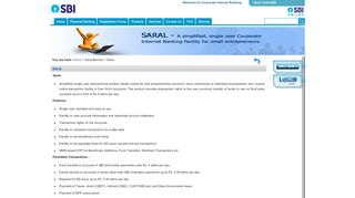 
                            11. Saral - State Bank of India - Corporate Banking - Online SBI