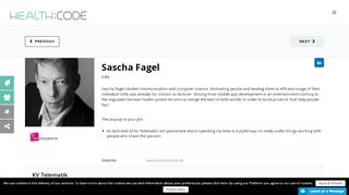 
                            8. Sascha Fagel | health:CODE