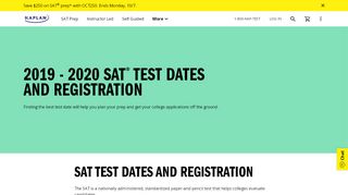 
                            8. SAT Test Dates 2019 - 20: Registration Dates & …