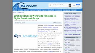 
                            5. Satellite Solutions Worldwide Rebrands to Bigblu Broadband Group ...