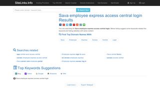 
                            7. Sava employee express access central login Results For ...