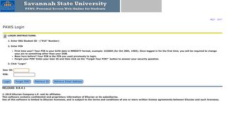 
                            5. Savannah State University PAWS Login