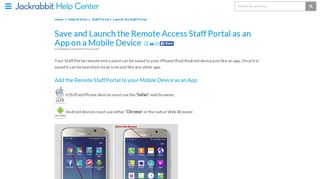 
                            7. Save and Launch the Remote Access Staff Portal as an App ...