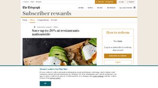 
                            2. Save up to 50% at restaurants nationwide - The Telegraph