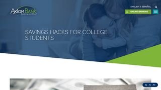 
                            8. Savings Hacks for College Students | Axiom Bank