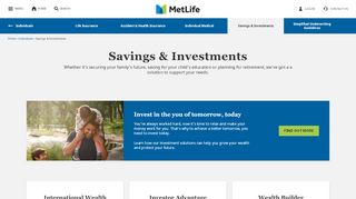 
                            9. Savings & Investments Plans - MetLife UAE