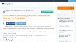 
                            8. Savitribai Phule Pune University (SPPU) Ph.D. Admissions ...